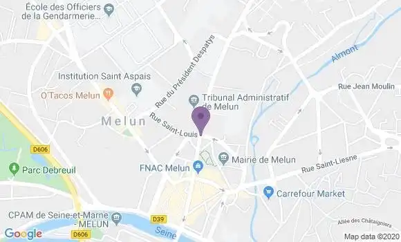 Localisation Banque Populaire Agence de Melun Nord