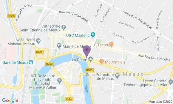 Localisation Banque Populaire Agence de Meaux Beauval