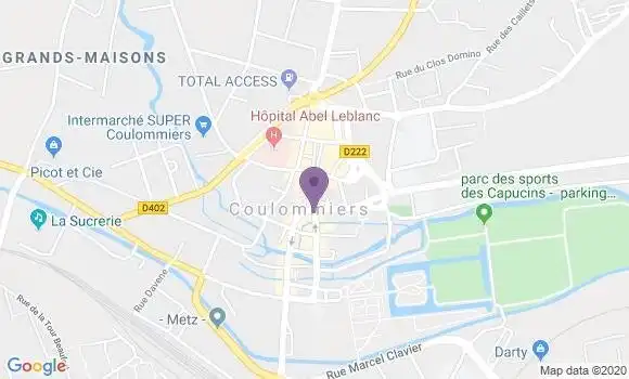 Localisation Banque Populaire Agence de Coulommiers