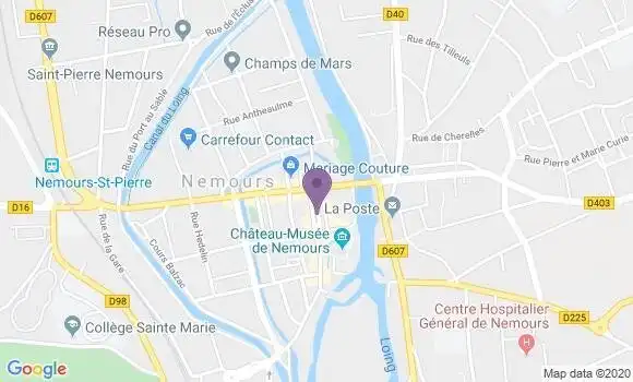 Localisation Banque Populaire Agence de Nemours