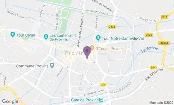Localisation Banque Populaire Agence de Provins