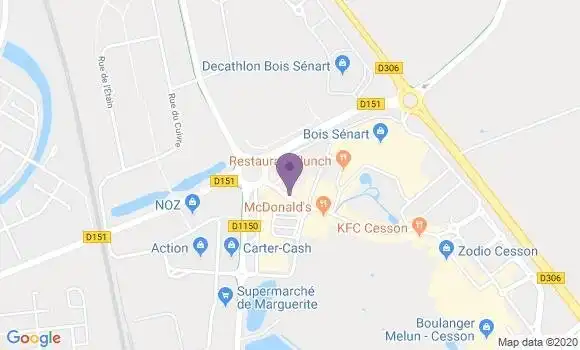Localisation Banque Populaire Agence de Savigny le Temple