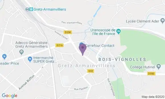 Localisation Banque Populaire Agence de Gretz Armainvilliers