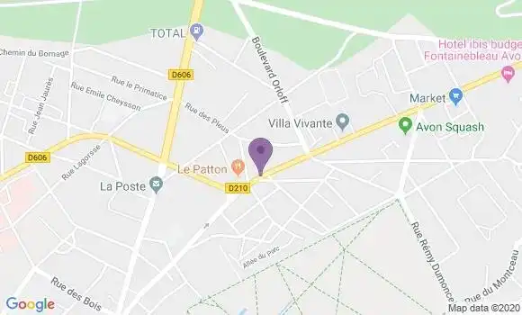 Localisation Banque Populaire Agence de Fontainebleau Avon