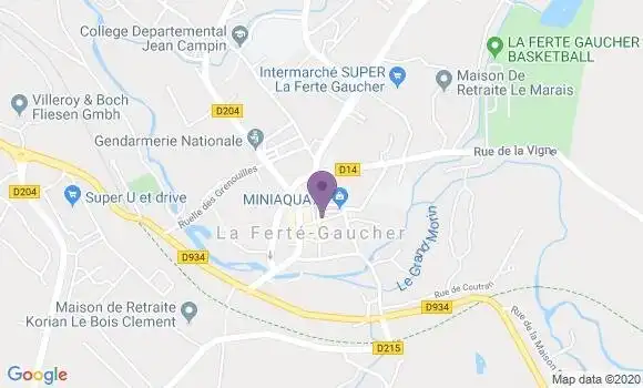 Localisation Banque Populaire Agence de La Ferté Gaucher