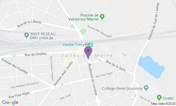 Localisation Banque Populaire Agence de Vaires sur Marne