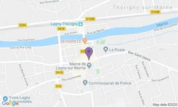 Localisation Banque Populaire Agence de Lagny sur Marne