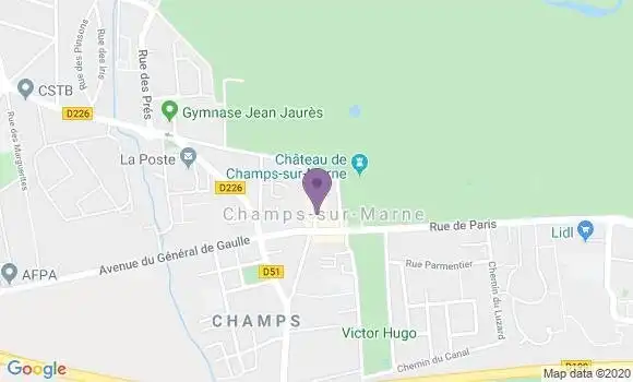 Localisation Banque Populaire Agence de Champs sur Marne