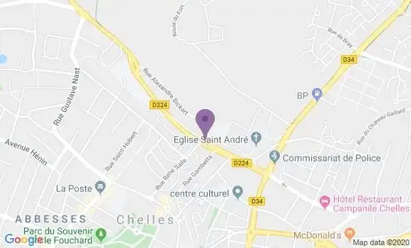 Localisation Banque Populaire Agence de Chelles 2