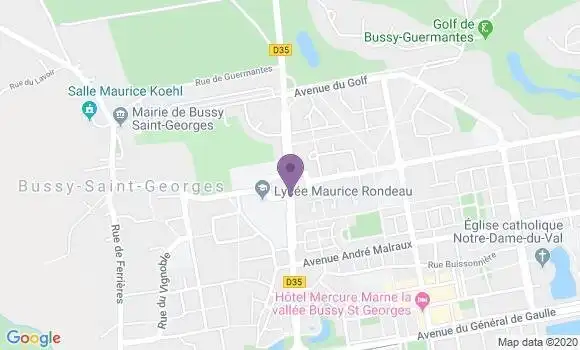 Localisation Banque Populaire Agence de Bussy Saint Georges