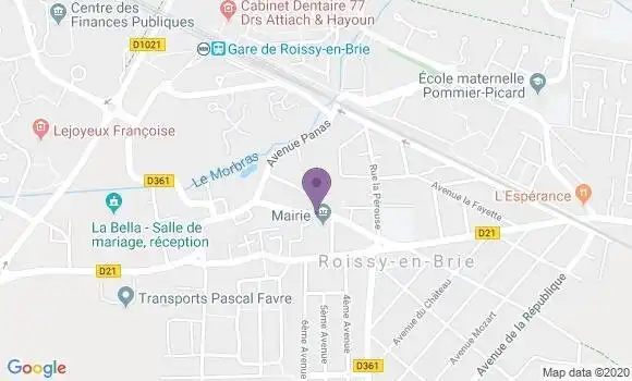 Localisation Banque Populaire Agence de Roissy en Brie