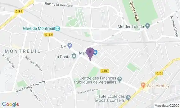 Localisation Banque Populaire Agence de Versailles Grand Siècle