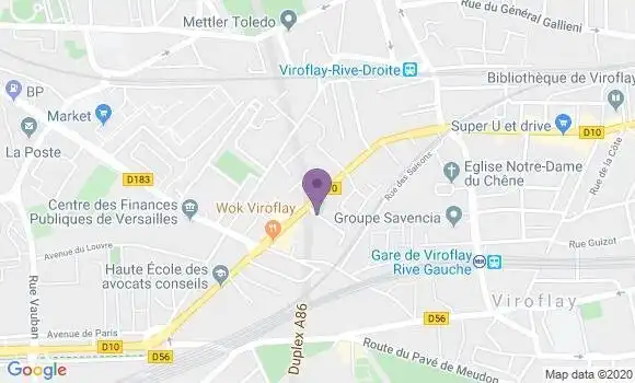 Localisation Banque Populaire Agence de Versailles