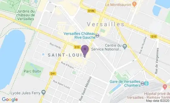 Localisation Banque Populaire Agence de Versailles Saint Louis