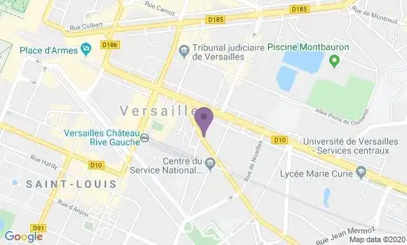 Localisation Banque Populaire Agence de Versailles Hôtel de Ville