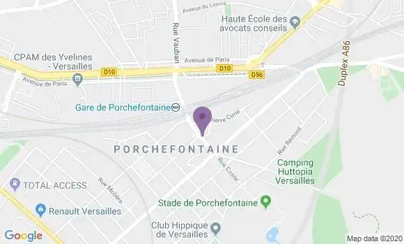 Localisation Banque Populaire Agence de Versailles Porchefontaine