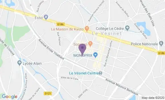 Localisation Banque Populaire Agence de Le Vésinet