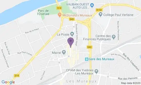 Localisation Banque Populaire Agence de Les Mureaux