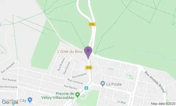 Localisation Banque Populaire Agence de Vélizy Villacoublay Sembat