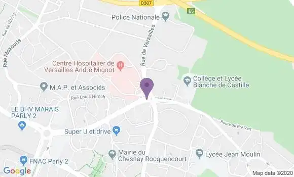 Localisation Banque Populaire Agence de Le Chesnay