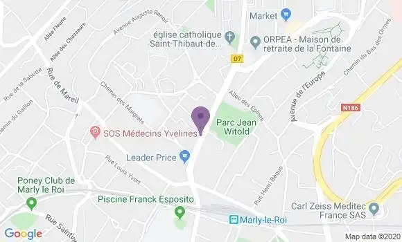 Localisation Banque Populaire Agence de Marly le Roi