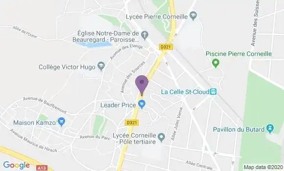 Localisation Banque Populaire Agence de La Celle Saint Cloud