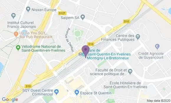Localisation Banque Populaire Agence de Saint Quentin en Yvelines Théâtre