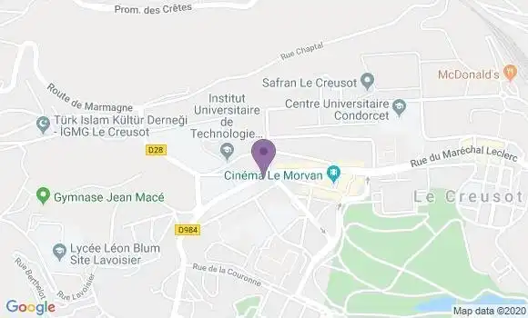 Localisation LCL Agence de Le Creusot