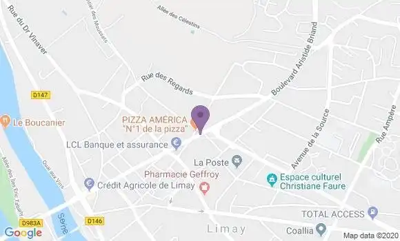 Localisation Banque Populaire Agence de Mantes la Jolie Gambetta