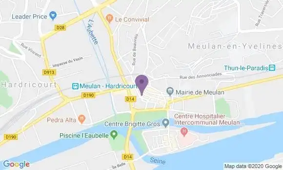 Localisation Banque Populaire Agence de Meulan