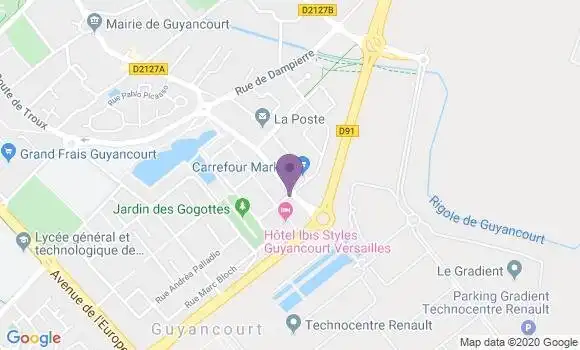 Localisation Banque Populaire Agence de Guyancourt Villaroy
