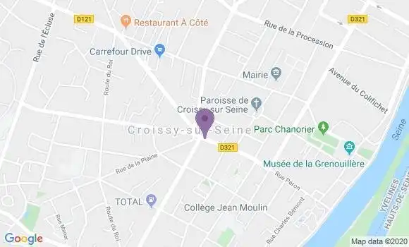 Localisation Banque Populaire Agence de Croissy sur Seine