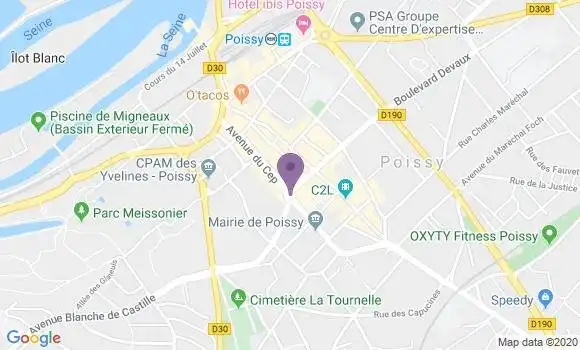 Localisation Banque Populaire Agence de Poissy Robespierre
