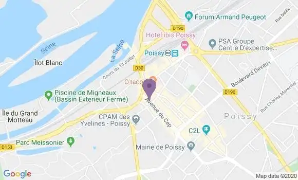 Localisation Banque Populaire Agence de Poissy