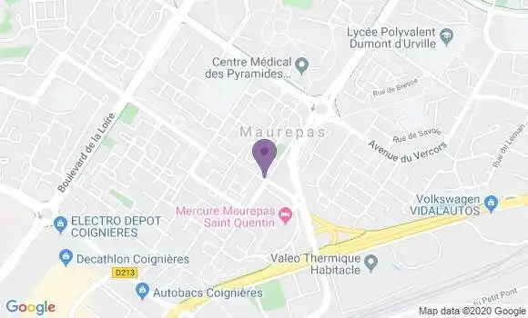 Localisation Banque Populaire Agence de Maurepas