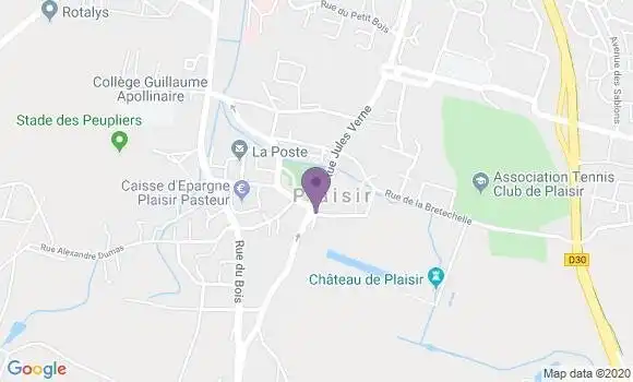 Localisation Banque Populaire Agence de Plaisir