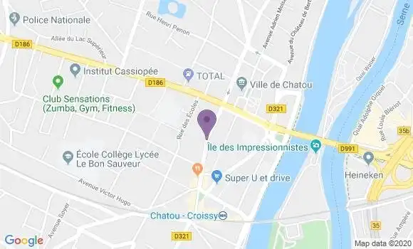 Localisation Banque Populaire Agence de Chatou