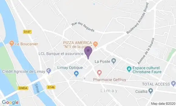 Localisation Banque Populaire Agence de Limay
