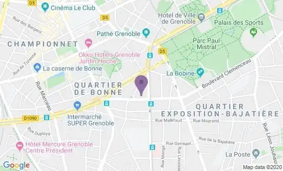 Localisation LCL Agence de Grenoble Parc des Expositions