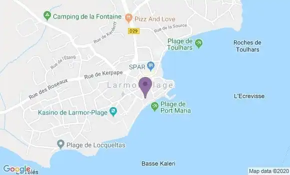 Localisation LCL Agence de Larmor Plage