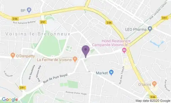 Localisation Banque Populaire Agence de Voisins le Bretonneux