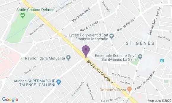 Localisation LCL Agence de Bordeaux Barr Pessac
