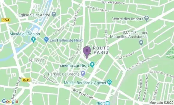Localisation Banque Populaire Agence de Niort Super Niort