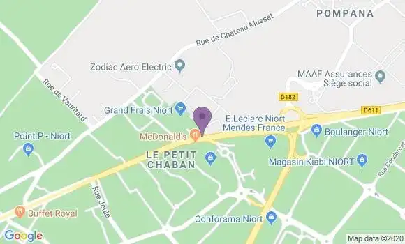 Localisation Banque Populaire Agence de Niort Mendès France