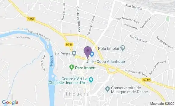Localisation Banque Populaire Agence de Thouars