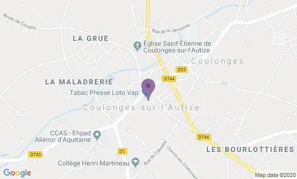 Localisation Banque Populaire Agence de Coulonges sur l