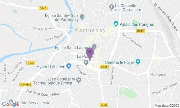 Localisation Banque Populaire Agence de Parthenay