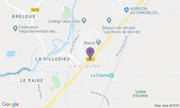 Localisation Banque Populaire Agence de La Crèche