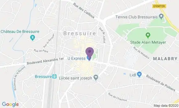 Localisation Banque Populaire Agence de Bressuire