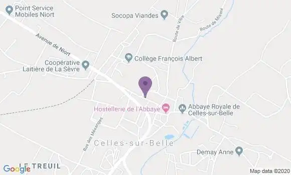 Localisation Banque Populaire Agence de Celles sur Belle